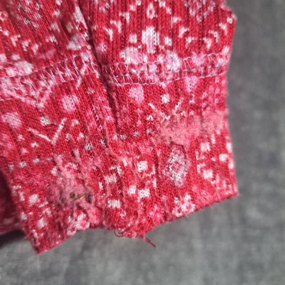 Laura Ashley Girls Red Fair Isle Pajama Set Size 6 Christmas Sleepwear Holiday